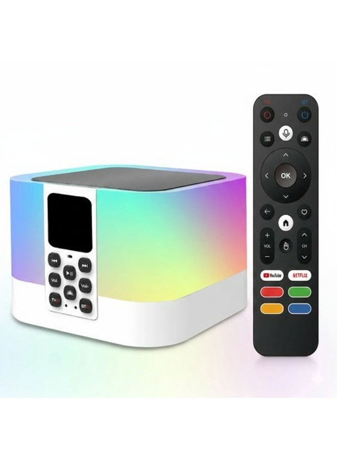 Google TV 2-in-1 Bluetooth Speaker | Android Smart TV Box | Wi-Fi 6 | 8K Video Support | RGB Light | Voice Control - Image 1